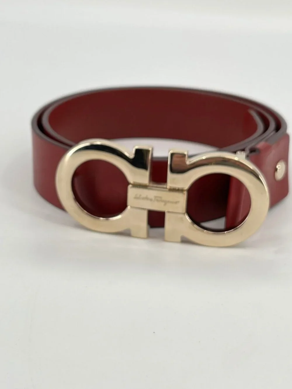 Salvatore Ferragamo Gancini Leather Belt - Pre Owned